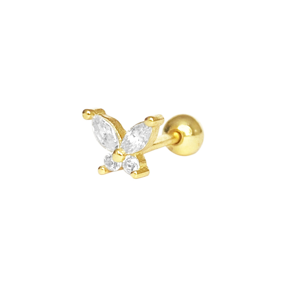 Piercing Mariposa Butt 925 Dorado Plata