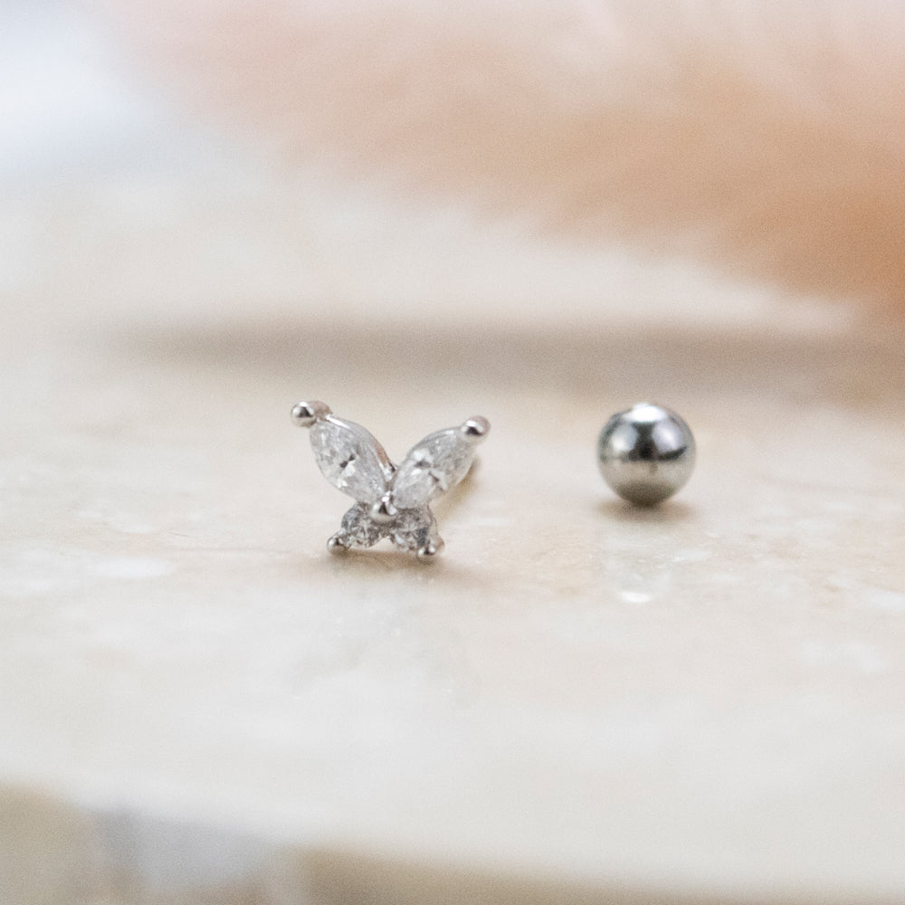 Piercing Mariposa Butt 925 Plateado Plata
