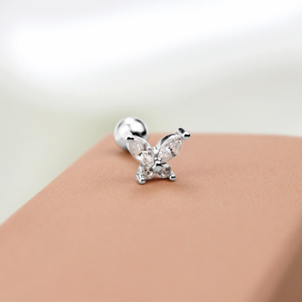 Piercing Mariposa Butt 925 Plateado Plata