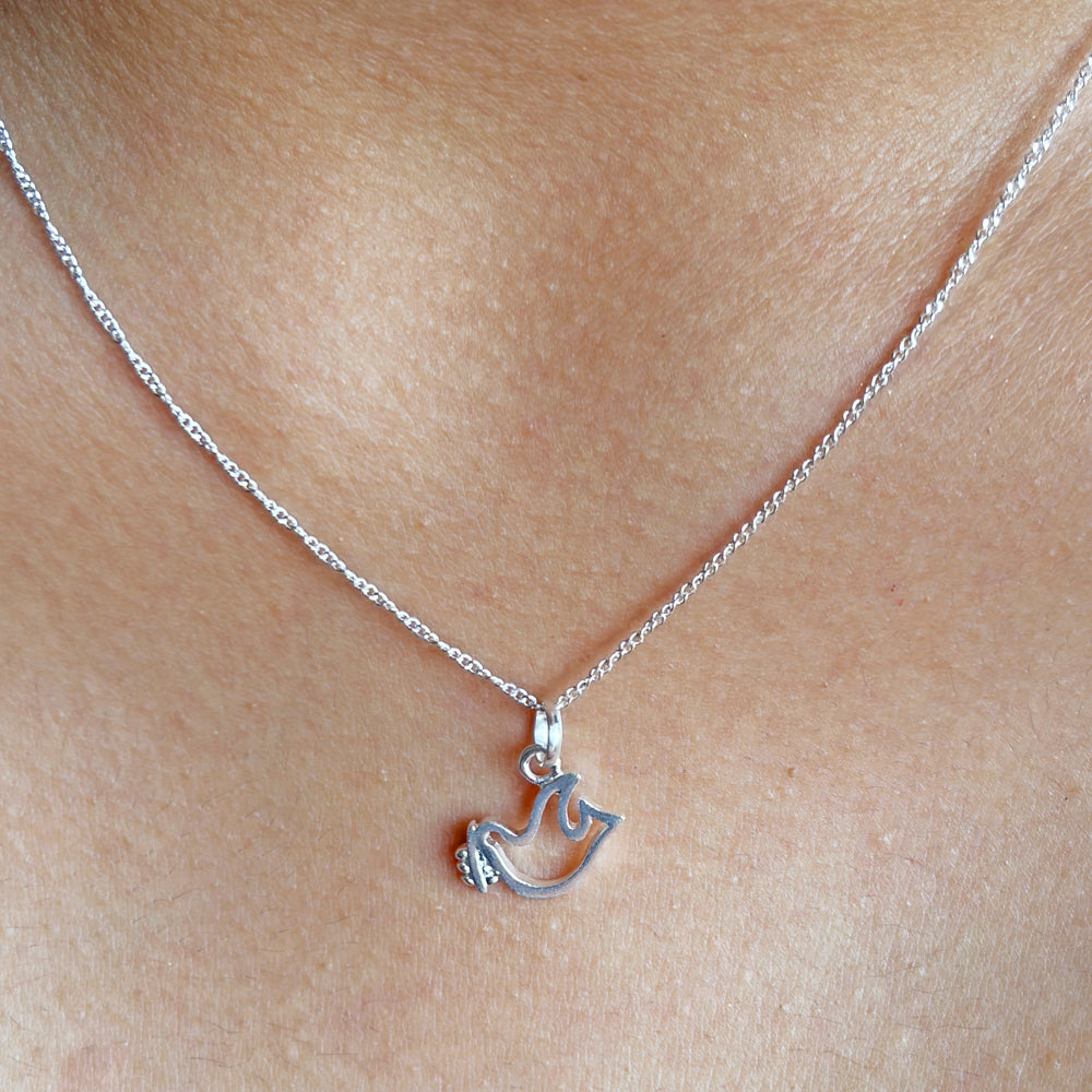 Collar Paz Paloma Plata