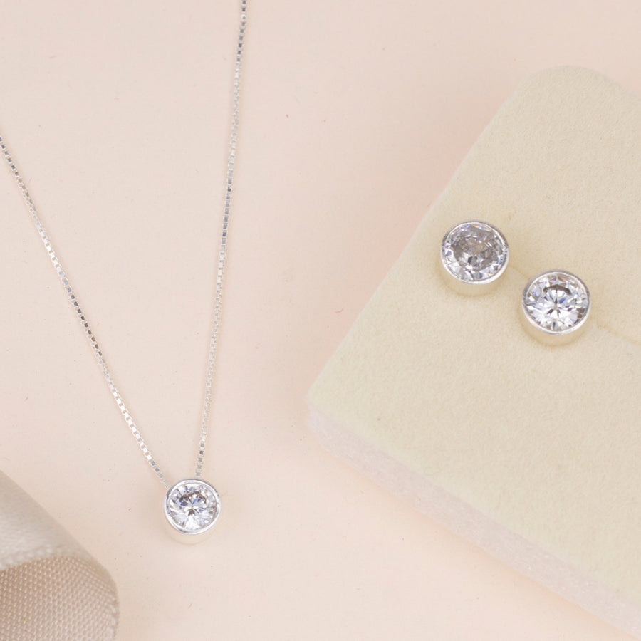 Set Punto De Luz Plata Plateado