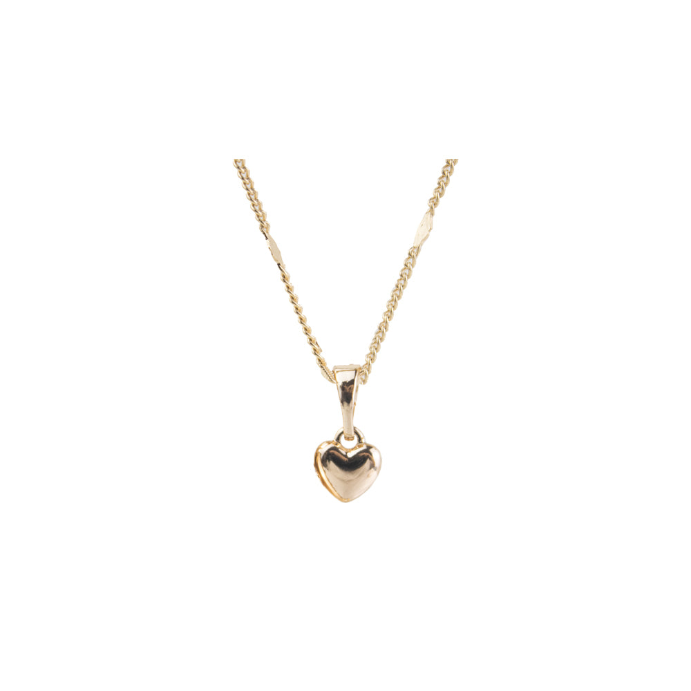 Collar Corazón Bombeado Rose Acero