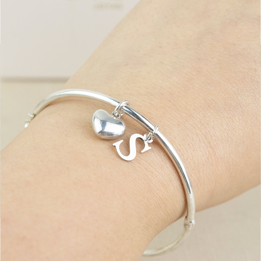 Puñera Inicial Corazón Plata