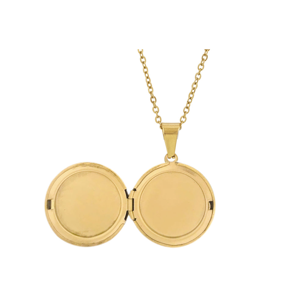 collar relicario circular liso, collar relicario redondo dorado, collar redondo, collar donde poner fotos, collar dorado redondo, collar circular donde poner fotos.