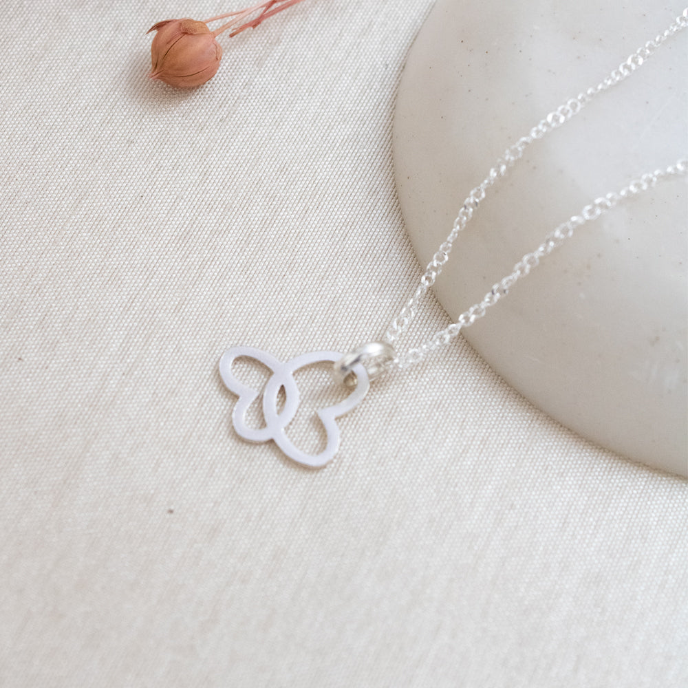 Collar Dije Mariposa Plateado Plata
