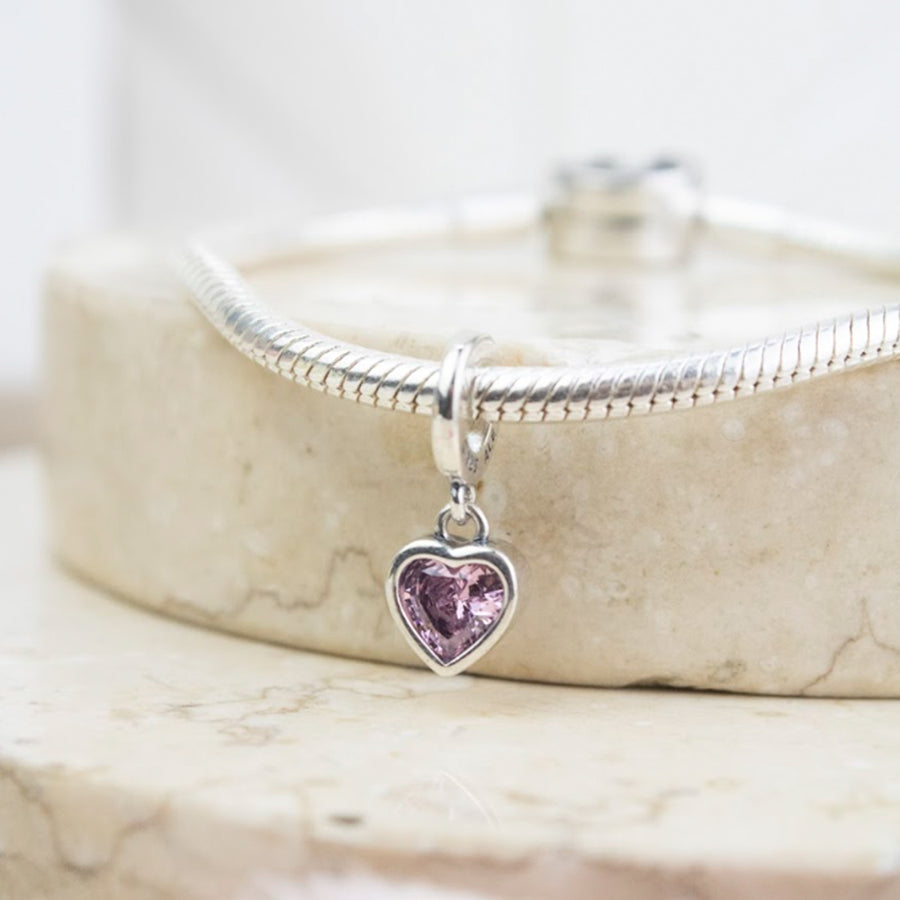 Dije Charm Corazón Rose