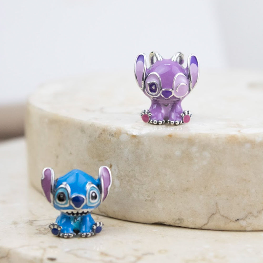 Dije Charm Stich Lila Plata