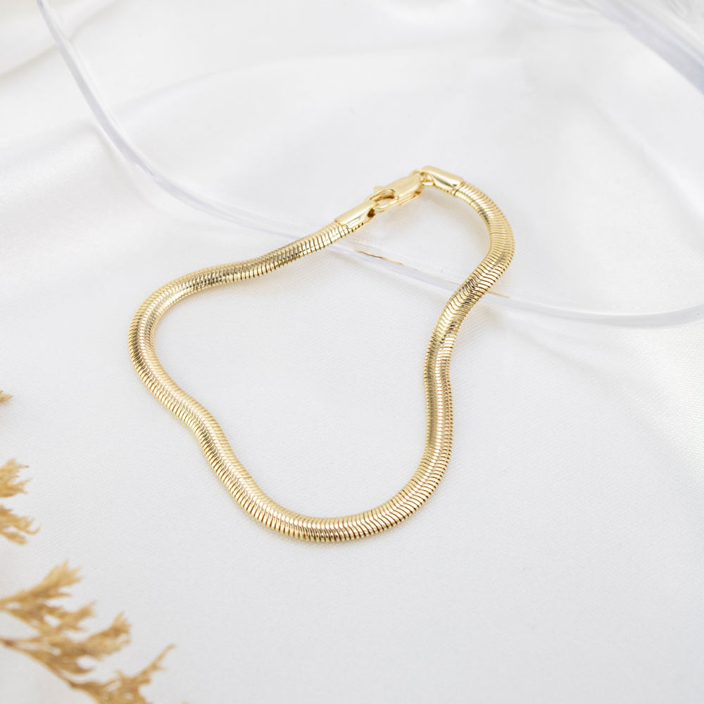 Pulsera Snake Dorada Acero