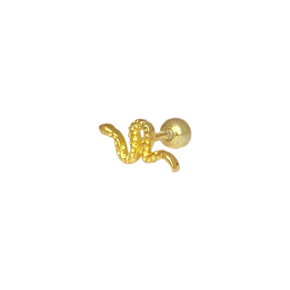 Piercing Serpiente Vib 925 Dorado Plata