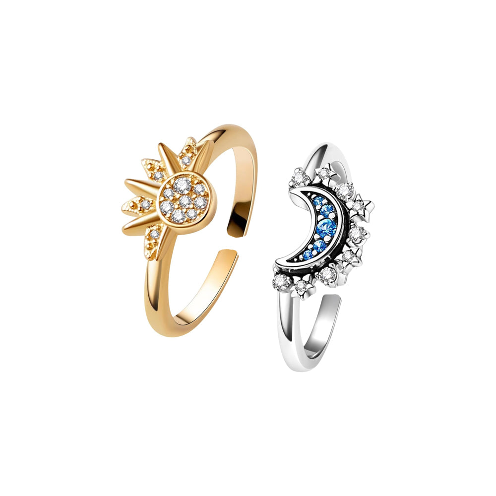 Set Anillos Sol y Luna