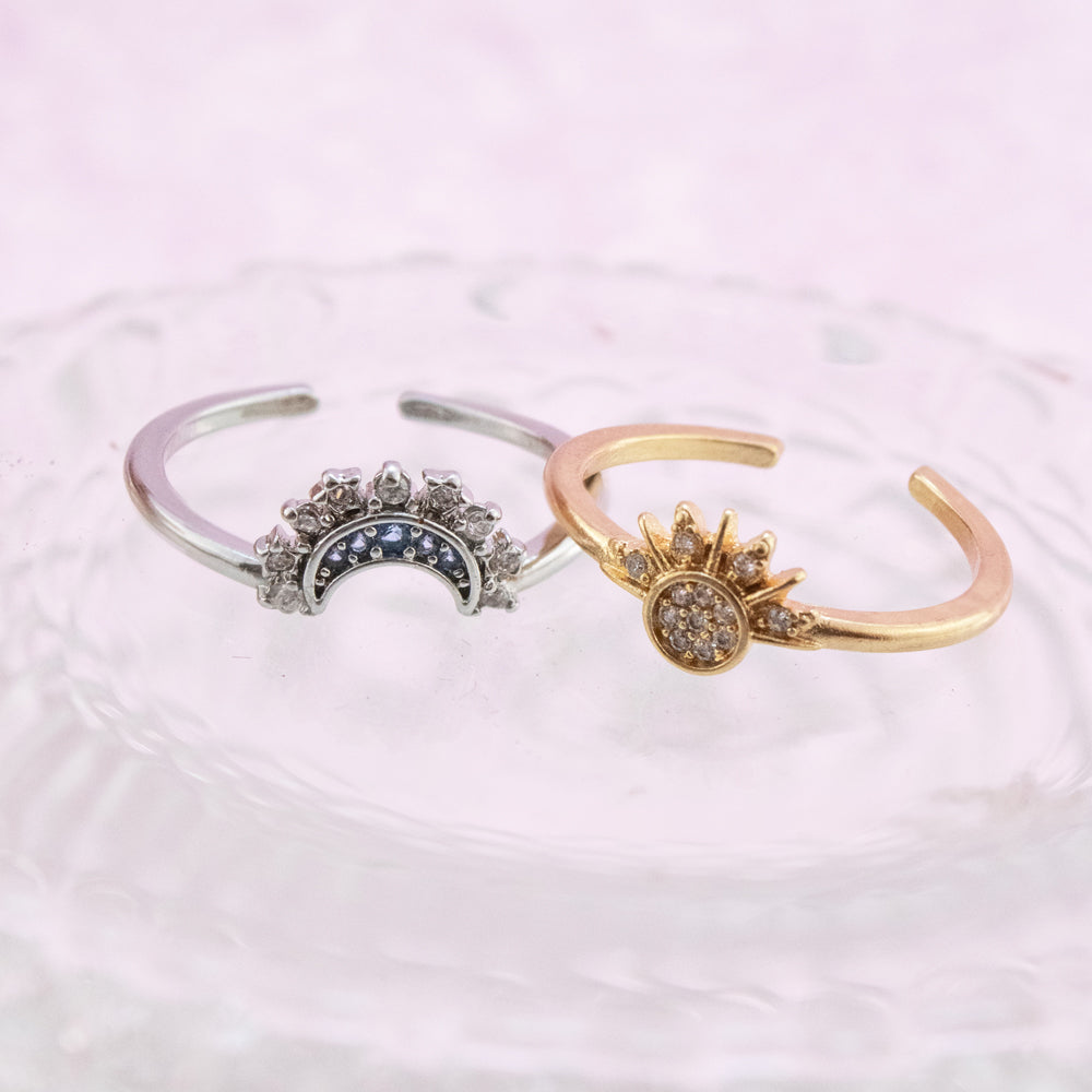 Set Anillos Sol y Luna