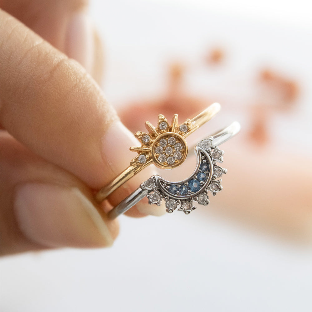 Set Anillos Sol y Luna