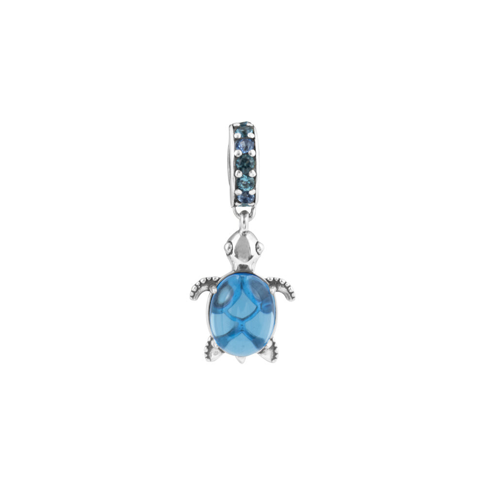 Dije Charm Tortuga Turtle Azul
