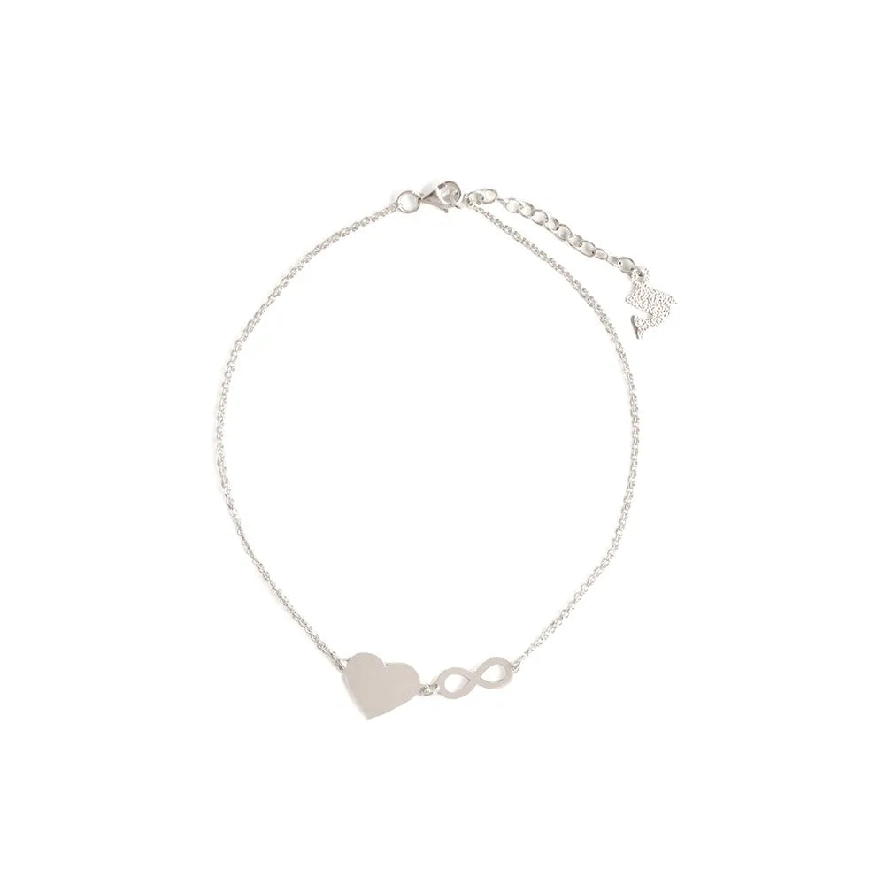 Tobillera Infinity Plateado Plata