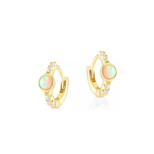 Aretes Mini Hoops Ópalo