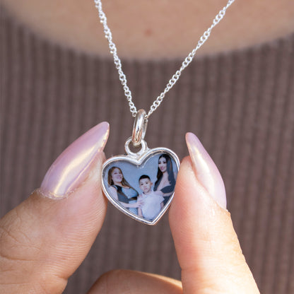 Collar Relicario Corazón Abierto Plata