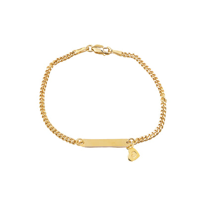 Pulsera para niños Corazones Plata Bañada en Oro