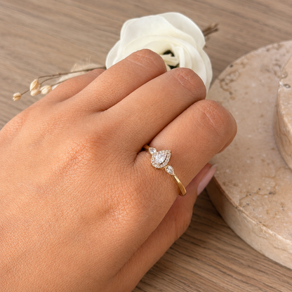 Anillo Eve Circonia Rose Acero