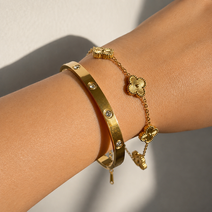 Set de Pulseras Amélie Dorado Acero