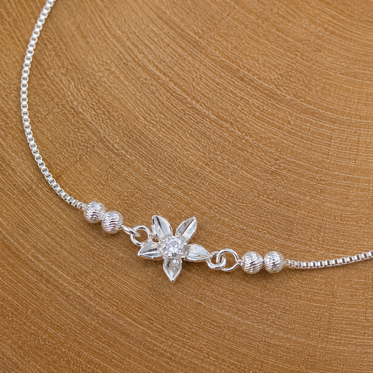 Pulsera Azalea Regulable Plata Plateado