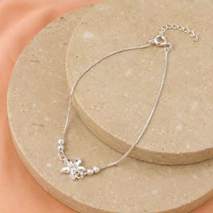 Pulsera Azalea Regulable Plata Plateado