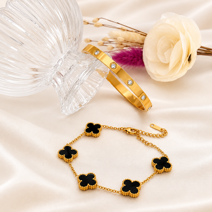 Set de Pulseras Amélie Dorado Acero