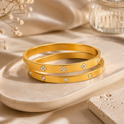 Set de Pulseras Royale Dorado Acero
