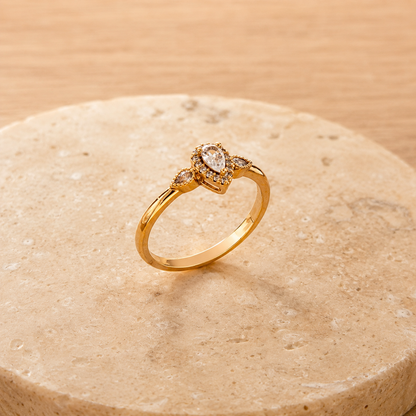 Anillo Eve Circonia Rose Acero