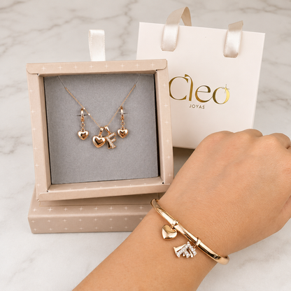 Box Premium 3 piezas: Set Inicial (Collar + Pulsera + Aretes)