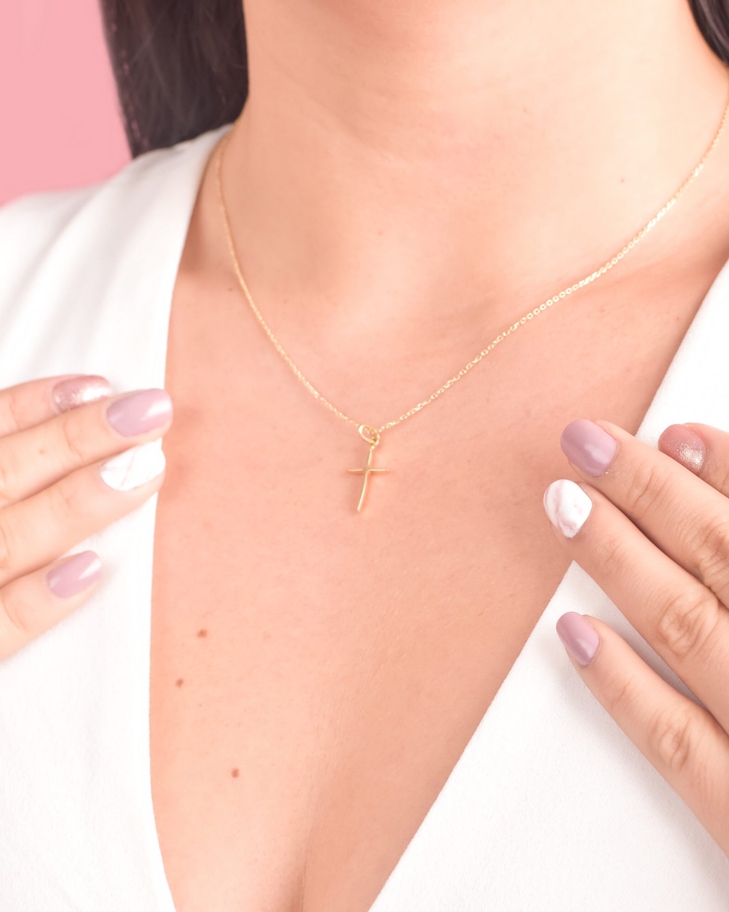 Dije Religioso Cruz Oro 18k