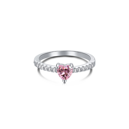 Anillo Lovely Pink Promesa Plata