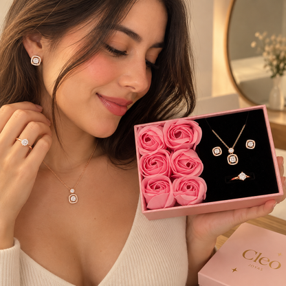 Set Premium x3 Diamond  Rose Acero