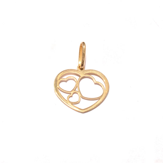 Dije Tres Corazones Oro 18k