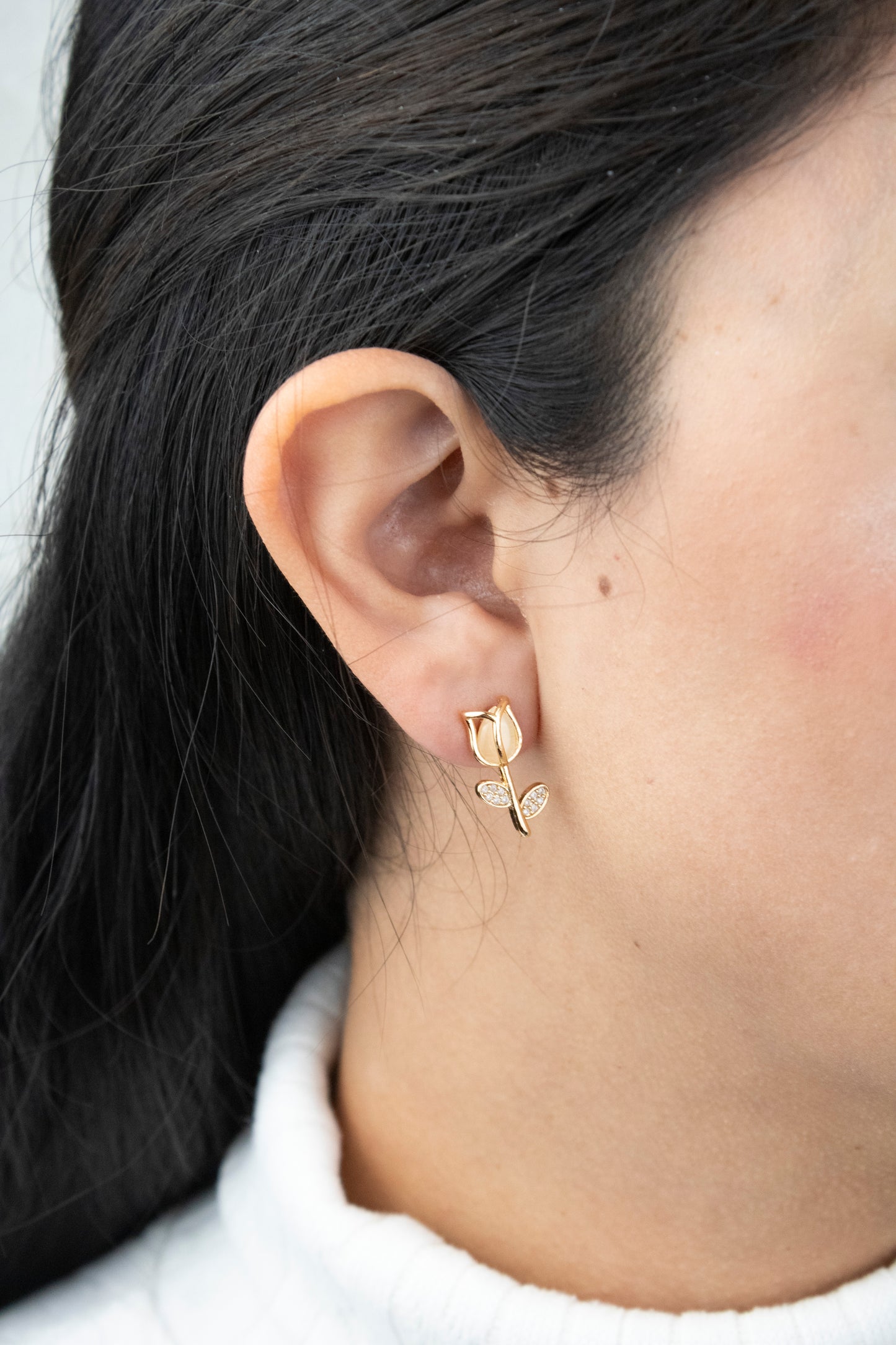 Box Premium Tulipan Rosa 4 piezas: Collar + Aretes + Pulsera y Anillo Tulipan Rosa
