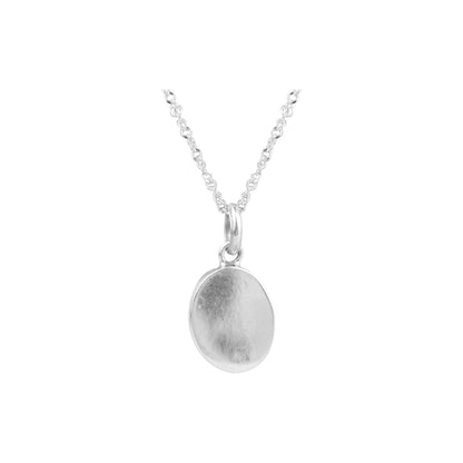 Collar Relicario Oval Abierto Plata