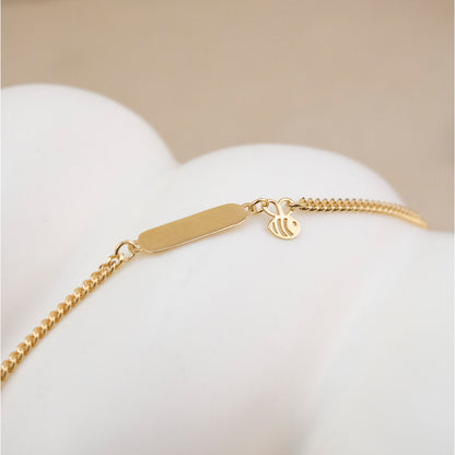 Pulsera para niños Abejita Plata Bañada en Oro