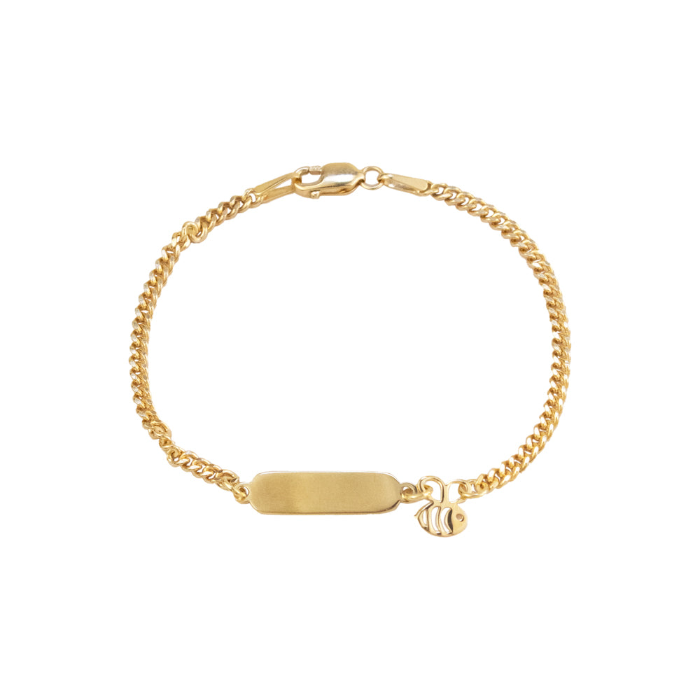 Pulsera para niños Abejita Plata Bañada en Oro