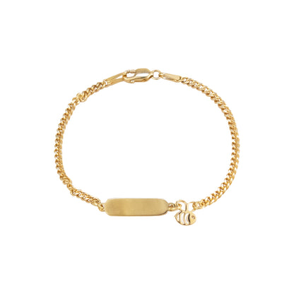 Pulsera para niños Abejita Plata Bañada en Oro