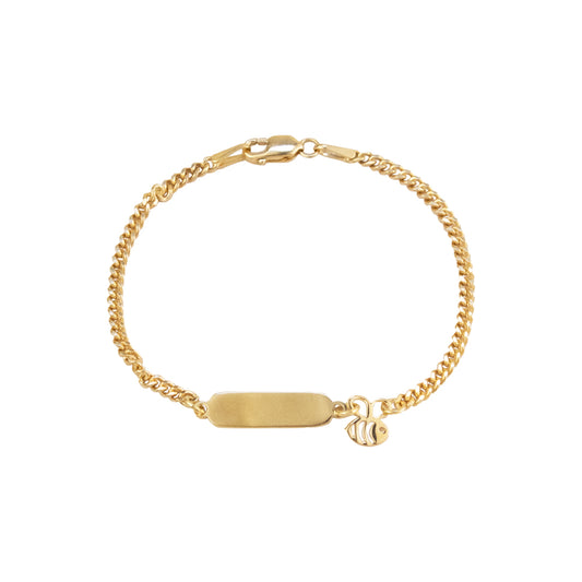 Pulsera para niños Abejita Plata Bañada en Oro