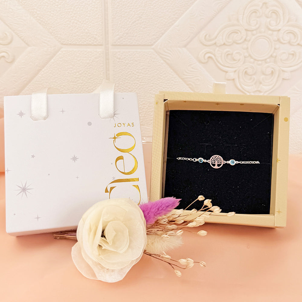 Pulsera Abundancia con Piedra Plata