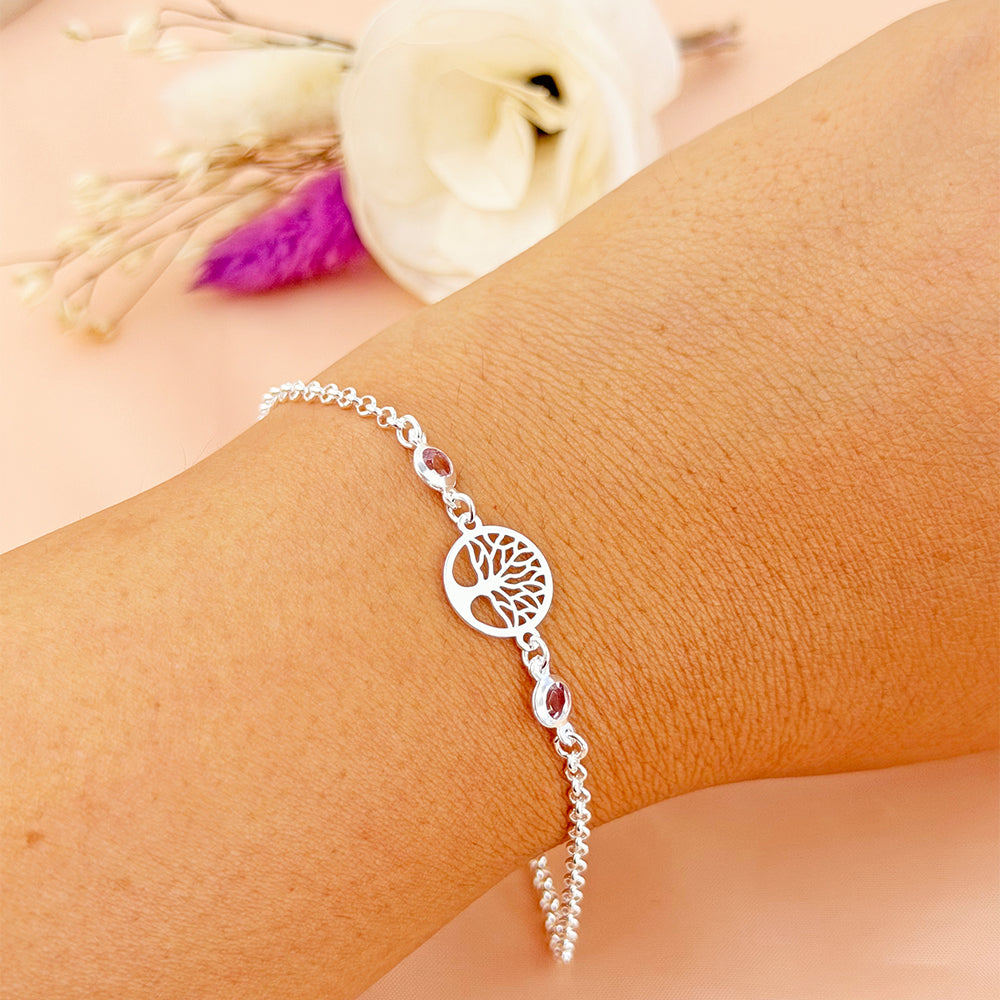 Pulsera Abundancia con Piedra Plata