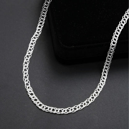 Cadena Malla Plata Hombre