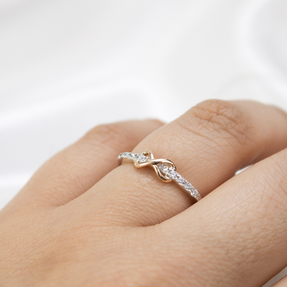 Anillo Eternal Promise Infinite Plata Oro 18k