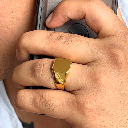 Anillo Grueso Plano para Hombre