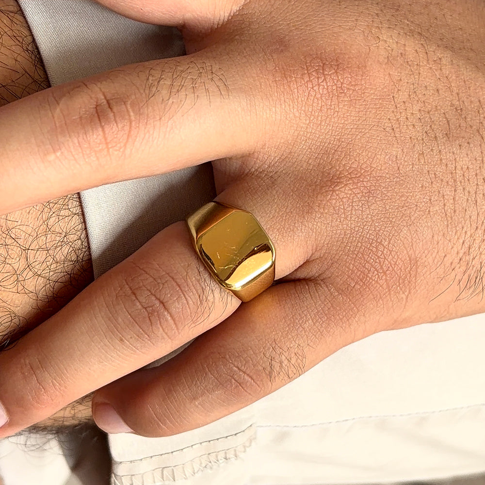 Anillo Grueso Plano para Hombre
