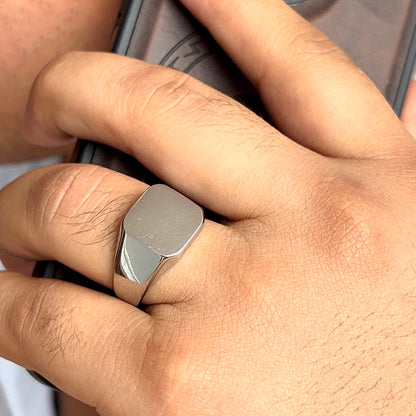 Anillo Grueso Plano para Hombre