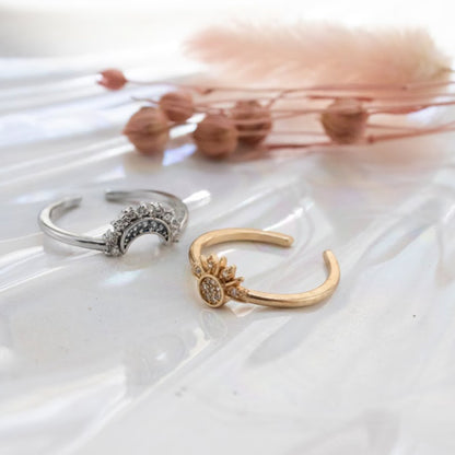 Set Anillos Sol y Luna