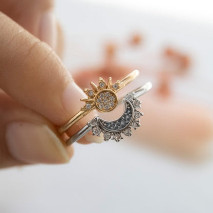 Set Anillos Sol y Luna