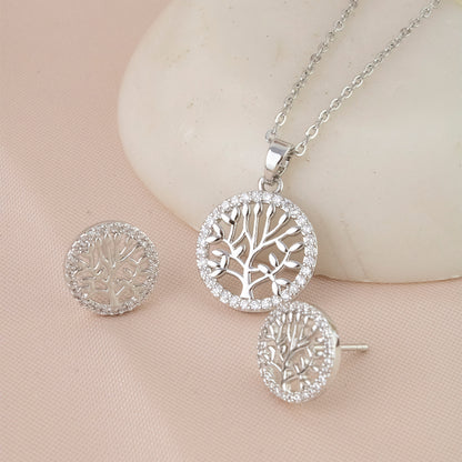Set Arbol de Prosperidad Plateado Acero