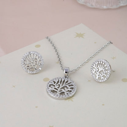 Set Arbol de Prosperidad Plateado Acero